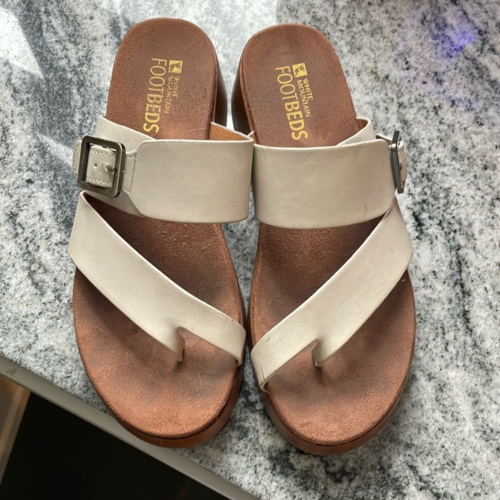 White mountain sandals.